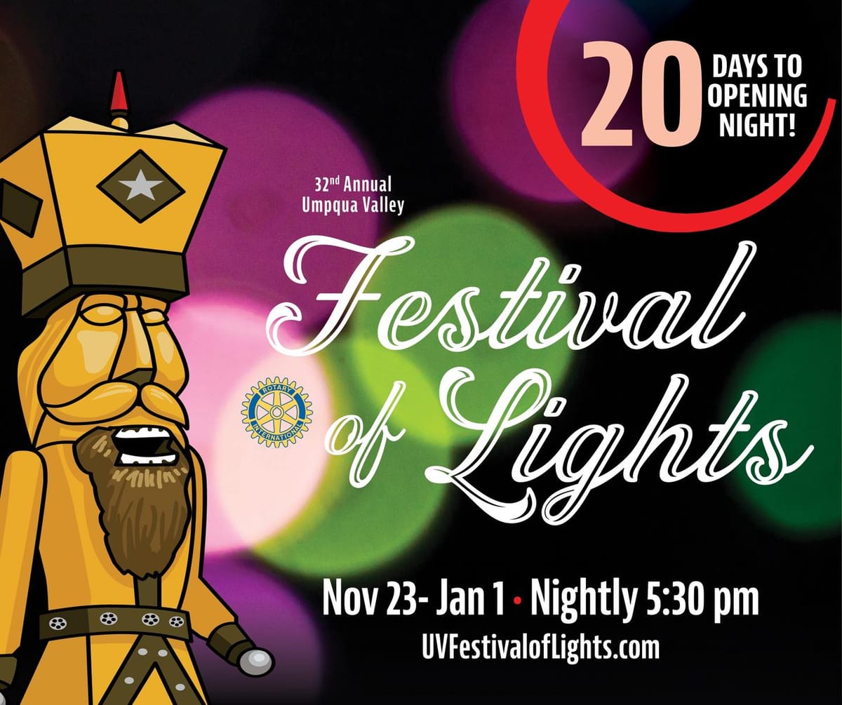 Umpqua Valley Festival of Lights Returns for 32nd Year