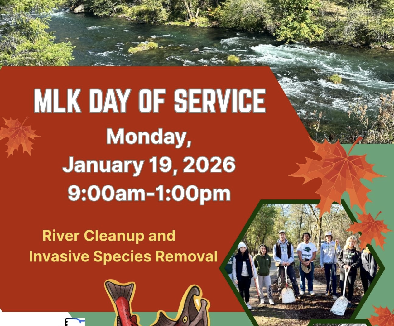 Community Invited to MLK Day of Service River Cleanup and Restoration in Roseburg