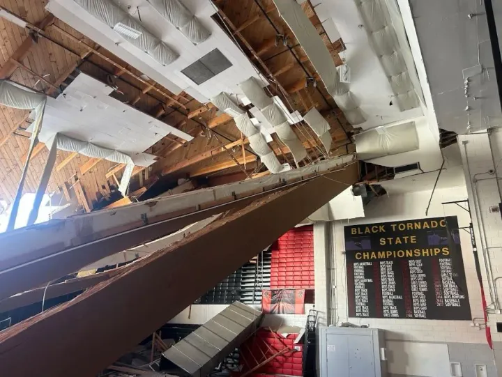 North Medford High School Gym Roof Collapses Under Heavy Snow; No Injuries Reported
