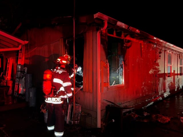 Fire Damages Manufactured Home on Brosi Orchard Road in Winston